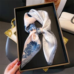 Luxury Brand Silk Square Scarf Women Satin Shawls Neckerchief Casual Beach Scarves Bandana Hair Tie Hjiab Foulard