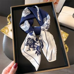 Luxury Brand Silk Square Scarf Women Satin Shawls Neckerchief Casual Beach Scarves Bandana Hair Tie Hjiab Foulard