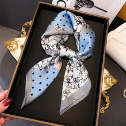 Luxury Brand Silk Square Scarf Women Satin Shawls Neckerchief Casual Beach Scarves Bandana Hair Tie Hjiab Foulard
