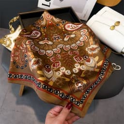 Luxury Brand Silk Square Scarf Women Satin Shawls Neckerchief Casual Beach Scarves Bandana Hair Tie Hjiab Foulard