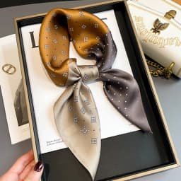 Luxury Brand Silk Square Scarf Women Satin Shawls Neckerchief Casual Beach Scarves Bandana Hair Tie Hjiab Foulard
