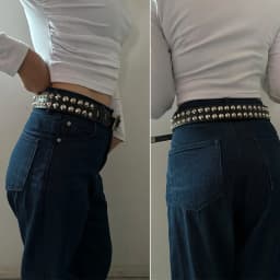 Unisex Cross Jeans Belt FeMale Gothic Accessory Punk Y2k Designer Belts For Women Hip Hop Plus Size Rivet Black Men's Belt Male