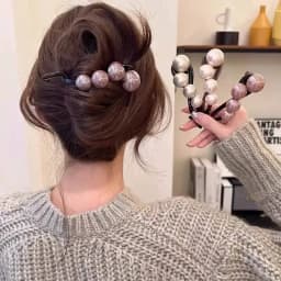 Elegant Pearls Twist Hair Clip for Women Long Hairs Holder Hairpin Barrette Sweet Hair Ornament Headband Fashion Hair Accessorie