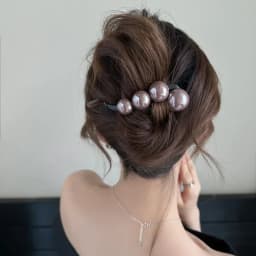 Elegant Pearls Twist Hair Clip for Women Long Hairs Holder Hairpin Barrette Sweet Hair Ornament Headband Fashion Hair Accessorie