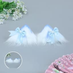 New Lolita Cat Ear Lace Bow Headband Cosplay Hair Accessory