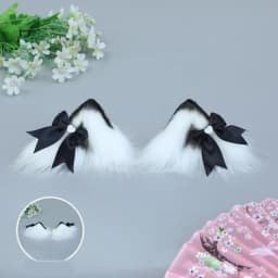 New Lolita Cat Ear Lace Bow Headband Cosplay Hair Accessory
