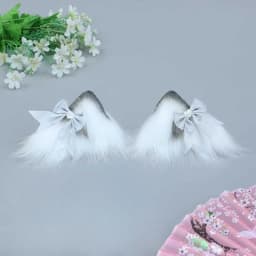 New Lolita Cat Ear Lace Bow Headband Cosplay Hair Accessory