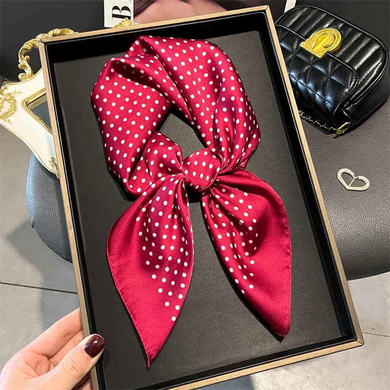 Luxury New Printed Scarves Women's Silk Scarf Spring and Summer Floral Decorations Small Neckties Hairbands Bags Wholesale