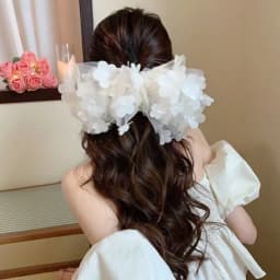 1 Pcs Ladies' Hair Clip Sweet Mesh Lace 3D Big Bow Elegant Cute Hair Pins Fashionable Gentle Versatile Hair Accessories For Girl