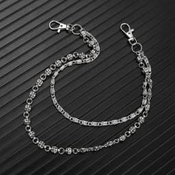 A Harajuku Style Street Hip-Hop Jeans Chain with Personalized Punk Style Double-Layer Waist Chain for Men and Women Accessories