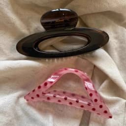 2Pcs Vintage Leopard Print Geometry Dot Large Shark Hair Claw Clip for Women NonSlip Banana Clip Ponytail Clip Hair Accessories