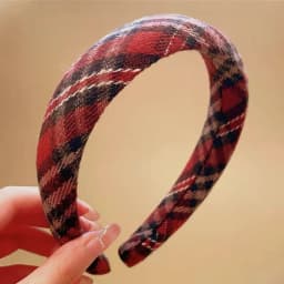 Retro Plaid Sponge Headband For Women Elegant Wearing A Hair Band When Going Out Fashion Girls Hair Accessories