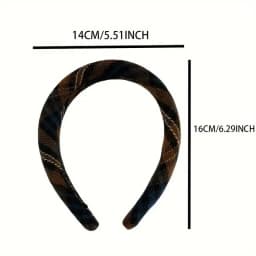 Retro Plaid Sponge Headband For Women Elegant Wearing A Hair Band When Going Out Fashion Girls Hair Accessories
