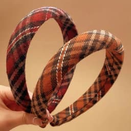 Retro Plaid Sponge Headband For Women Elegant Wearing A Hair Band When Going Out Fashion Girls Hair Accessories