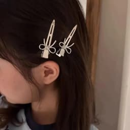 2Pcs Broken Hair Metal Y2k Barrettes Sweet Cool Girl Bow Hairpin Headgear Side Clip Bangs Headwear Girls Women Hair Accessories