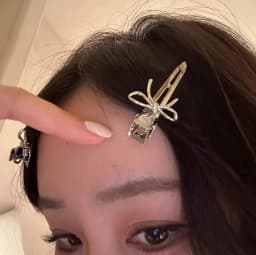 2Pcs Broken Hair Metal Y2k Barrettes Sweet Cool Girl Bow Hairpin Headgear Side Clip Bangs Headwear Girls Women Hair Accessories