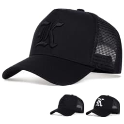 Unisex LK Letter Embroidery Baseball Net Caps Outdoor Adjustable Spring and Summer Casual Sunscreen Hat Sports Cap