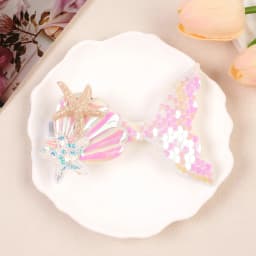 1PC Lovely Mermaid Princess Hairclip for Girl Shinying Starfish Hairpin Baby Kid Bang Decorative Clips Cartoon Colorful Headwear