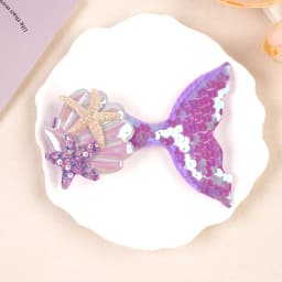 1PC Lovely Mermaid Princess Hairclip for Girl Shinying Starfish Hairpin Baby Kid Bang Decorative Clips Cartoon Colorful Headwear