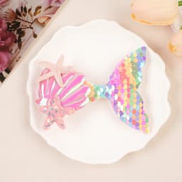 1PC Lovely Mermaid Princess Hairclip for Girl Shinying Starfish Hairpin Baby Kid Bang Decorative Clips Cartoon Colorful Headwear