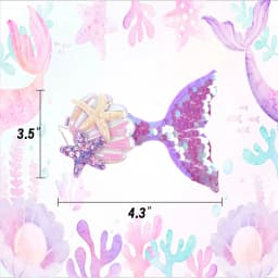 1PC Lovely Mermaid Princess Hairclip for Girl Shinying Starfish Hairpin Baby Kid Bang Decorative Clips Cartoon Colorful Headwear