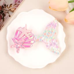 1PC Lovely Mermaid Princess Hairclip for Girl Shinying Starfish Hairpin Baby Kid Bang Decorative Clips Cartoon Colorful Headwear