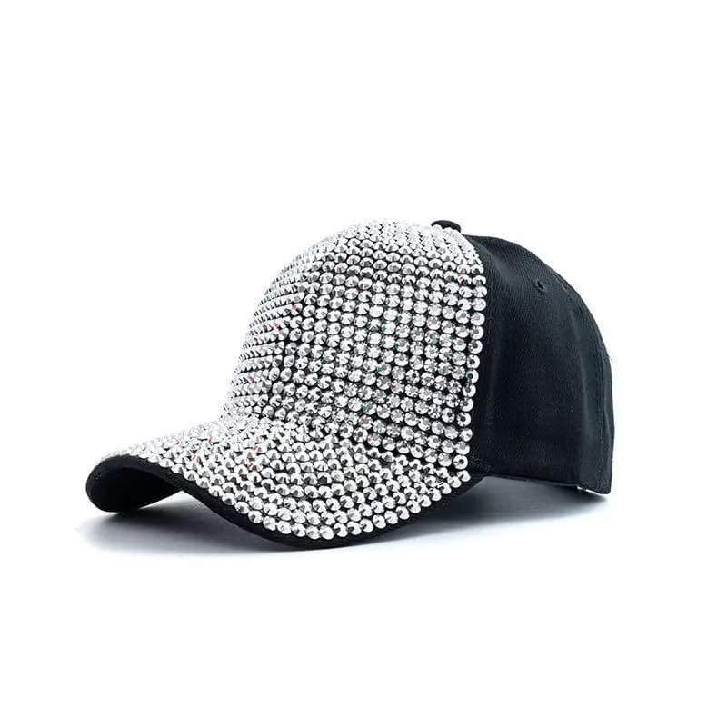 Ladies' Baseball Cap Summer Autumn Rhinestone Versatile Women Sun Hat Shopping Korean Style Fashion Hip-Hop Travel Peaked Cap