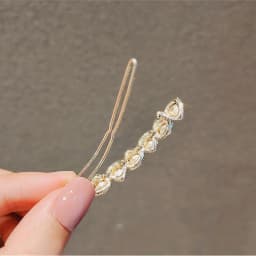 Crystal Rhinestones Row Hair Clips Geometric Woman Side Clip Barrettes Korean Style Fashion Hair Accessories