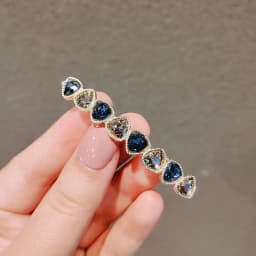 Crystal Rhinestones Row Hair Clips Geometric Woman Side Clip Barrettes Korean Style Fashion Hair Accessories
