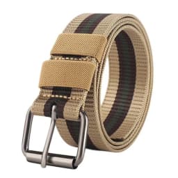 Men's Casual Canvas Belt - Pin Buckle Canvas Strap, Durable and Sturdy Trouser Belt