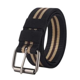 Men's Casual Canvas Belt - Pin Buckle Canvas Strap, Durable and Sturdy Trouser Belt