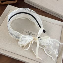 Headbands for Women Pastoral Style Wide Lace Hair Hoop Hairbands Lace Floral Bow Hair Bands Female Headwear Hair Accessories 1pc