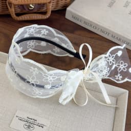 Headbands for Women Pastoral Style Wide Lace Hair Hoop Hairbands Lace Floral Bow Hair Bands Female Headwear Hair Accessories 1pc