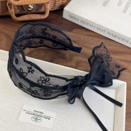Headbands for Women Pastoral Style Wide Lace Hair Hoop Hairbands Lace Floral Bow Hair Bands Female Headwear Hair Accessories 1pc