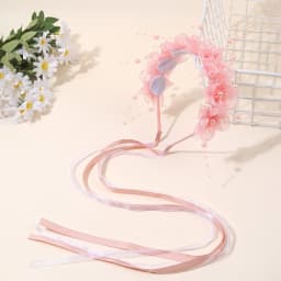 Fairy Flower Headband Sweet Lovely Girl Lace Floral Pearls Hair Hoop For Princess Wedding Birthday Headwear Accessories Gifts
