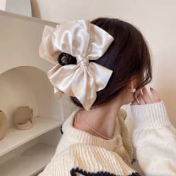 Large Bow Hair Claw Clip New Trendy Solid Color Black Hair Shark Grab Clip Hair Style Tools Hair Accessories for Women Girl
