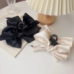 Large Bow Hair Claw Clip New Trendy Solid Color Black Hair Shark Grab Clip Hair Style Tools Hair Accessories for Women Girl