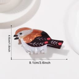 1PC PVC Cute Bird Grab Clip, Women's Smart and Cute Colorful Hairpin Shark Clip Hair Accessories