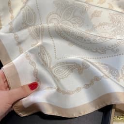 2025 New Fashion 65X65cm Women's Scarf Silk Paisley Print Scarf Square Shawl Decorative Headband Neck Luxury Design Bandana