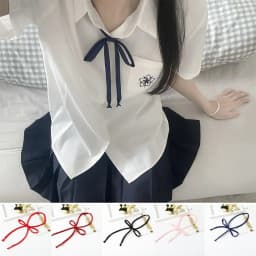 Simple Solid Color Neck Tie Thin Satin Bowtie Ribbon Knot Ladies Girl