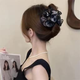 1 Pcs Women's Hair Claw Korean Rhinestone Flower Bow Lace Elegant Sweet Gentle Hair Grabs Versatile Hair Accessories For Girl