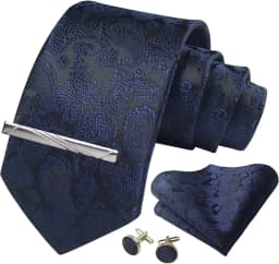 Fashion Ties for Men Gift Weave Necktie Set Handchief Cufflinks Tie Clip Luxury Brand Designer Business Wedding Suit Accessories