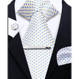 Fashion Ties for Men Gift Weave Necktie Set Handchief Cufflinks Tie Clip Luxury Brand Designer Business Wedding Suit Accessories