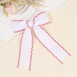 Navy Blue Ribbon Bow Hair Clip Satin Fabric Hairpin Elegant Hair Accessory For Women Girls Sweet Party Daily Headdress Headwear