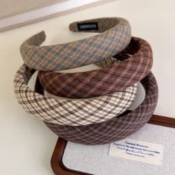 Retro Hair Hoop Headbands for Women Girls College Style Plaid Hairbands Female Fashion Hair Bands Hair Accessories Headdress 1pc