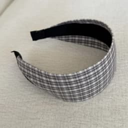 Retro Blue Plaid Wide Headband Fashionable Hair Accessory for Girls Versatile Face Small Hairhoop High Intelligence
