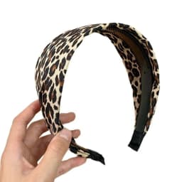 1PC Stylish and Fashionable Leopard Print Wide-Edge Headband, Unique Vintage High-Crown Hair Hoop Hair Accessory