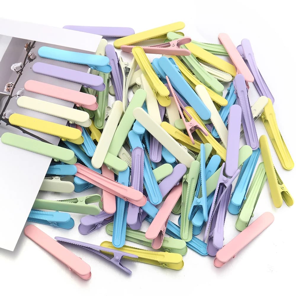 20 PCS Hair Clips for Styling Sectioning, 6 CM Matte Alligator Hair Clips Hair Barrettes No Crease Metal Hair Clip