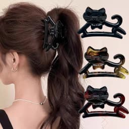 Korean Cute Cartoon Cat Acrylic Hair Claw Crab Hair Clip Shark Cat Barrettes Hairpin Headwear for Women Girl Hair Accessories