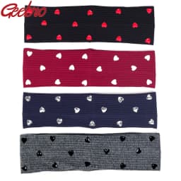 Women Colorful Heart Ribbed Headbands HairBands Casual Elastic Headwear Hair Accessories Ladies Girls Head Wraps Gift